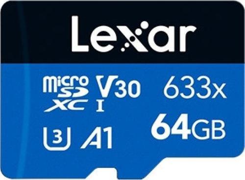 LSDMI64GBB633A 64 GB 633X 100-45Mb/s SDHC UHS-I Adaptör A1 V10 U1 microSD Kart