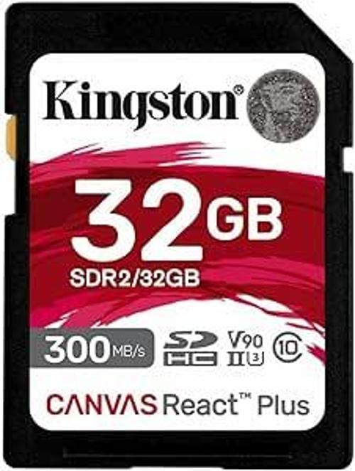SDR2/32GB 32 GB 300Mb/s Canvas React Plus SDHC UHS-II U3 V90 4K 8K SD Kart
