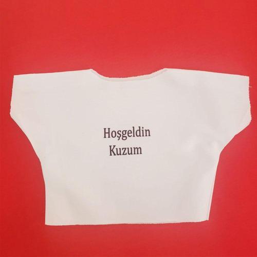 Büro Ev Ofis Oyuncak Hediyesi için Kumaş Hoşgeldin Kuzum Yazılı Tişört