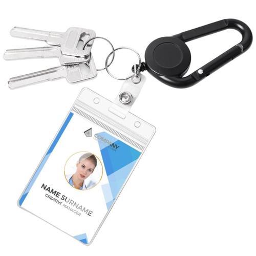 Büro Ev Ofis Hediyesi için Uzayan İpli Karabina Personel Kartlık Takılır Anahtarlık