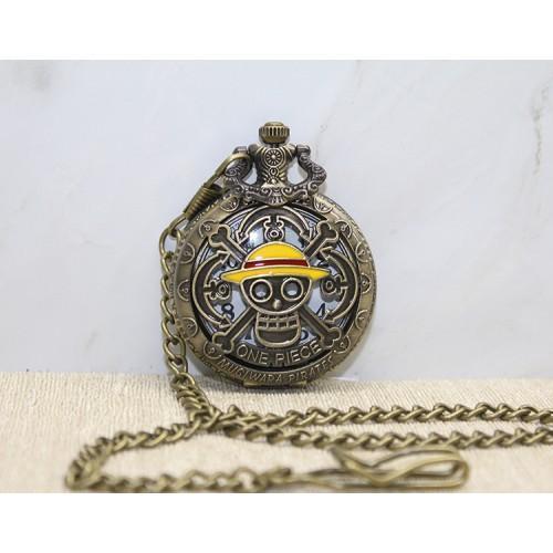 Büro Ev Ofis Erkeği için Hediyelik One Piece Motifli Köstekli Saat