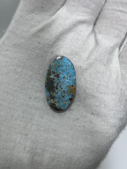 Okyanus Temalı Doğal Kabaşon Firuze Taşı 19,4 Karat - Turkuaz Taşı 3,89 Gram