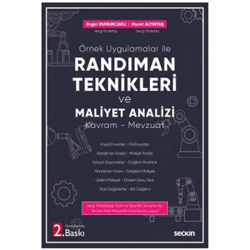 Randıman Teknikleri ve Maliyet Analizi Engin Dumurcaklı, Murat Altıntaş 2022/4