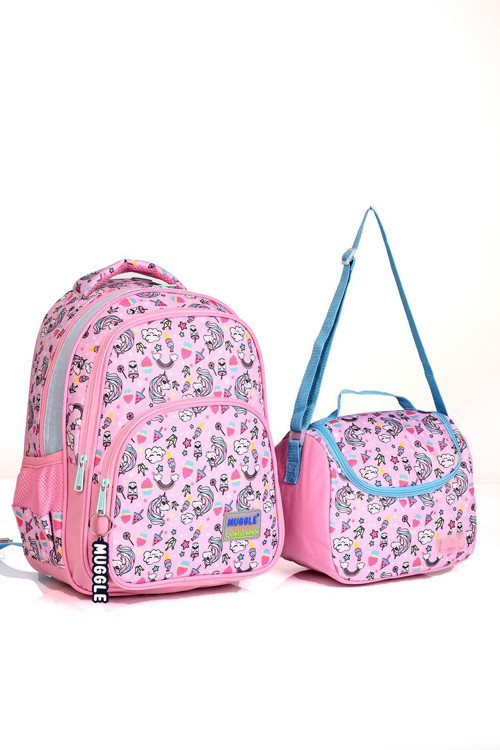 Mu-6870 Ice Cream Okul Sırt Çantası 2\'Li Set