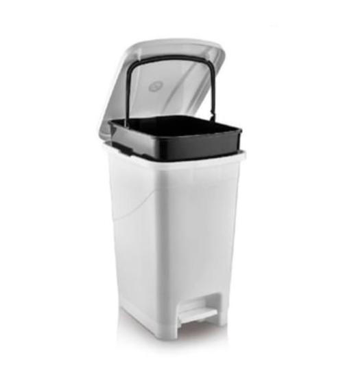 SRL-3030 Slim Pedallı Plastik Çöp Kovası İç Kovalı 40 lt