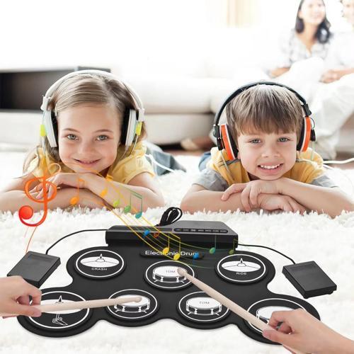 Magicvoice G3002 Elektronik Bateri Roll UP Davul Matı Kiti 7 Ped Elektro Baterisi Davul Seti Müzik Aleti
