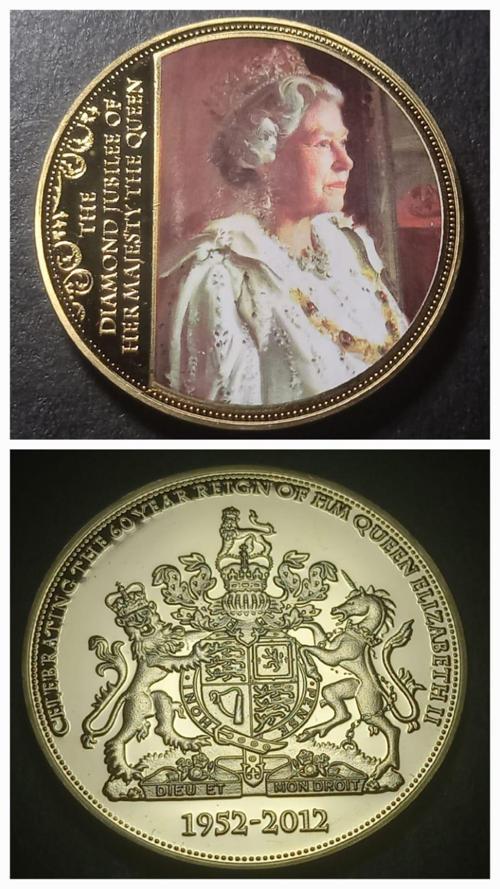 1952-2012 Kraliçe Elizabeth Elmas Yıldönümü JUBİLEE Hatıra 30.7Gram 40mm