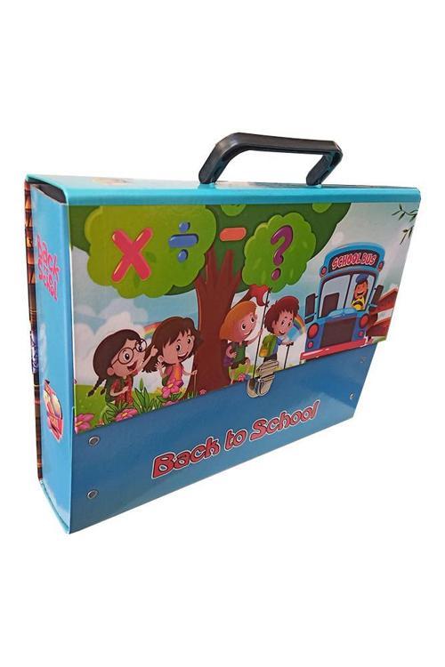 Saplı Klasör Figürlü 1 Adet Kulplu Klasör 32x24x7 cm Okul Öğrenci Klasörü Saplı Çanta Saplı Dosya