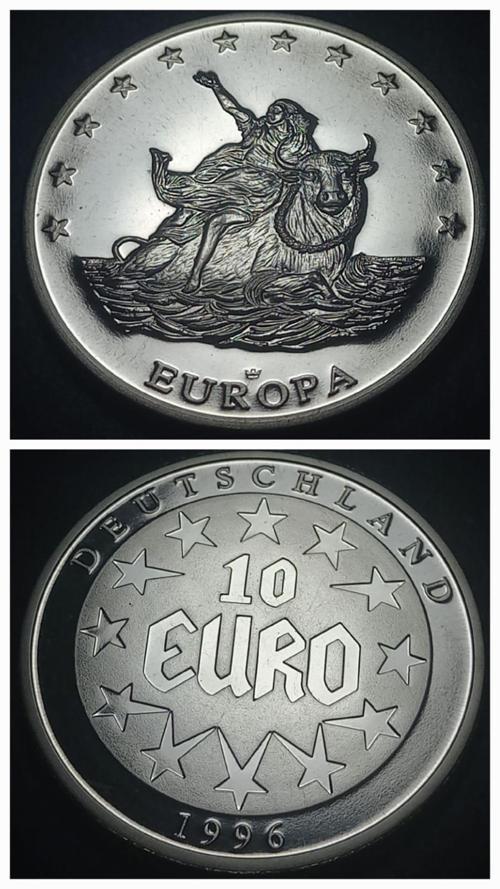 39963676dadb09a8ab 1996 Almanya 10Euro Europa Hatıra madeni para 26.2Gram 40mm