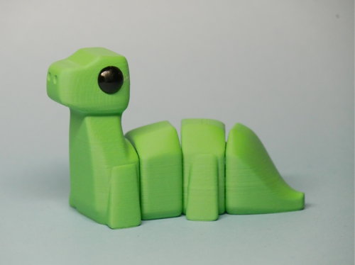 Eklemli Brontosaurus Anahtarlık 1 Adet - Çevre Dostu PLA