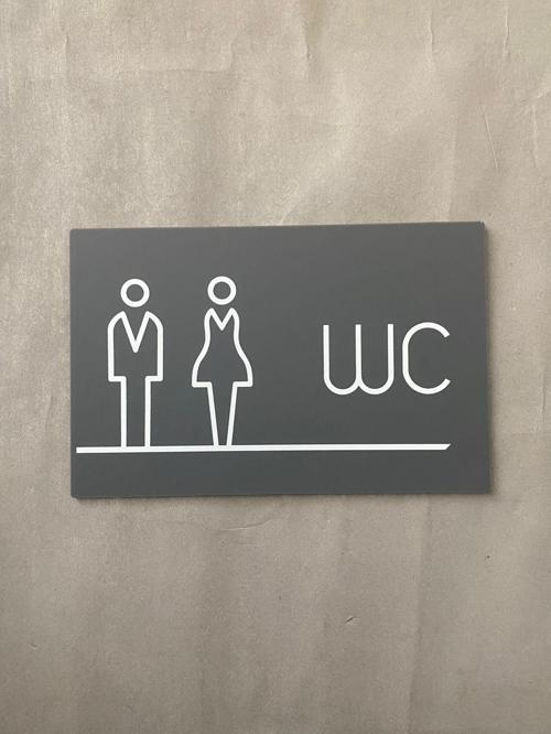 Mat Antrasit Lux WC Yönlendirme Levhası