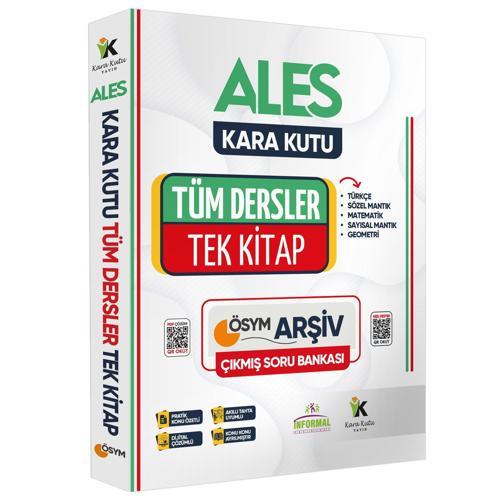 ALES TÜM DERSLER TEK KİTAP Kara Kutu ÖSYM Soru Havuzu Çıkmış Soru Bankası Dijital Çözümlü