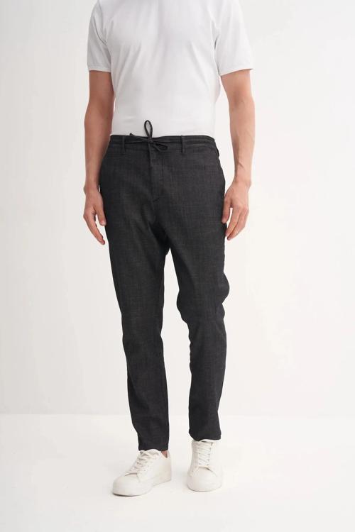Jogger Denim Pantolon Düz Paça Beli Bağcıklı 811