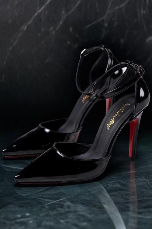 Kadın Elegant Ayakkabı İnce Topuklu Baretli Stiletto Özel Tasarım Abiye Ayakkabı
