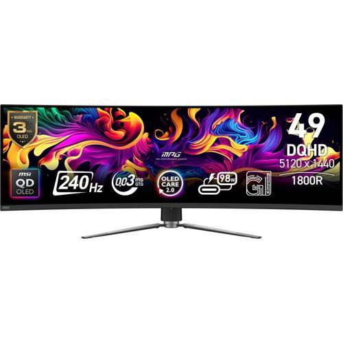 49" MPG 491CQPX QD-OLED 5120x1440 DQHD CURVE 240HZ 0.03MS G-SYNC COMPATIBLE GAMING MONITOR