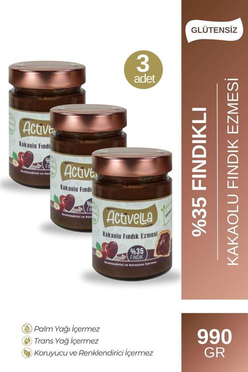 Kakaolu Fındık Ezmesi 330gr %35 Fındıklı X3