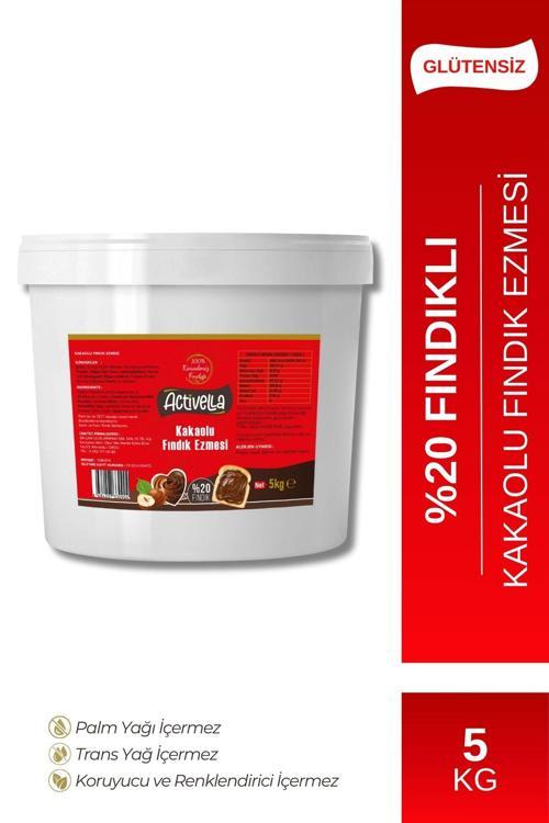 Kakaolu Fındık Ezmesi 5kg %20 Fındıklı