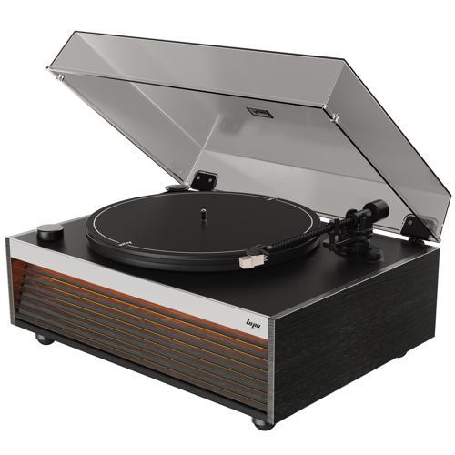 Lumi Dahili Bluetooth Hoparlörlü Işıklı Retro Pikap Plakçalar Aux, RCA Çıkışlı All-in-