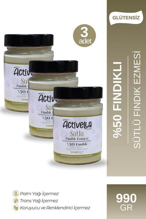 Sütlü Fındık Ezmesi 330gr %50 Fındıklı X3