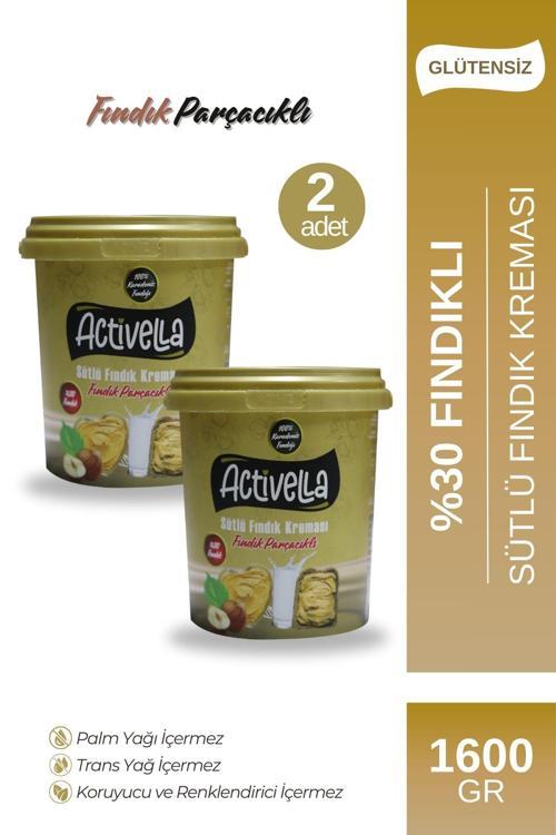 Sütlü Fındık Kreması Parçacıklı 800gr %30 Fındıklı X2