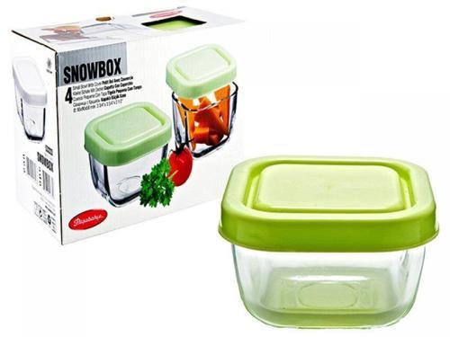 53223 snowbox 4 lü cam saklama kabı 275cc yeşil