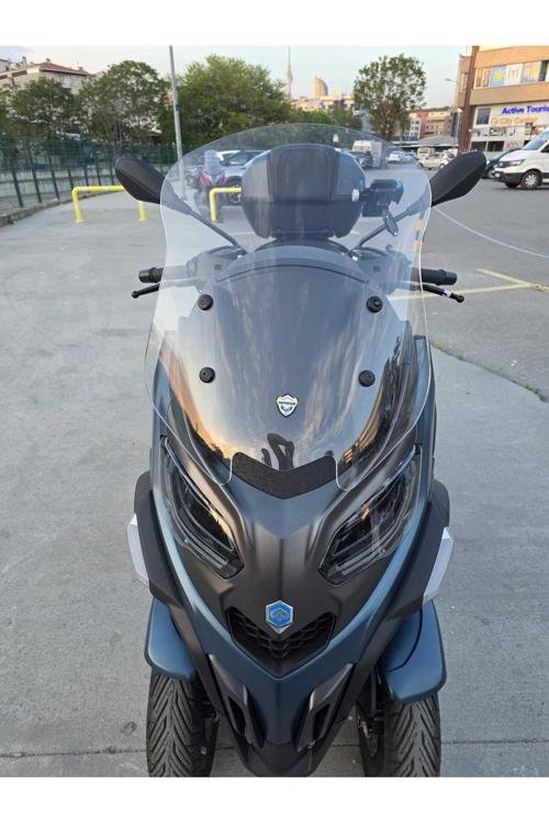 Piaggio MP3 530 Siperlik Ön Cam 2023-2025 Model 60cm Şeffaf Renkli 4mm ORTA BOYLU