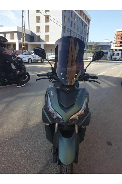 RKS Arome 125 Siperlik Ön Cam 2023-2025 Model 54cm Füme Renkli Sportif Model