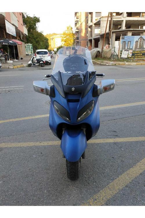 Suzuki Burgman 650 Siperlik Ön Cam 2005 2018 Model 65cm Şeffaf Renkli 4mm ORTA BOYLU CAM