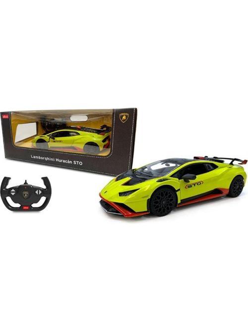 98700 Yeşil Lamborghini Huracan STO Işıklı Uzaktan Kumandalı Araba 1:14 -Sunman