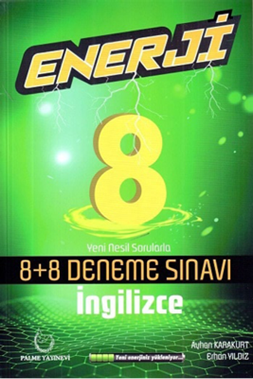 Palme Yayınevi 8, Sınıf Enerji İngilizce 8+8 Deneme