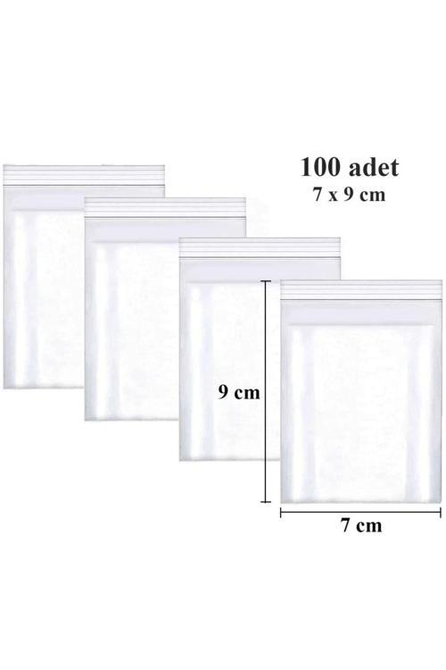 Kilitli Torba Şeffaf Poşet 9x7 Cm 100 Adet Kına Çerez Kuruyemiş Naylonu