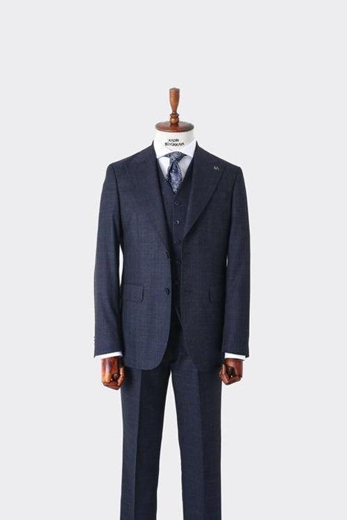 Modern Slim Fit Yelekli Takım Elbise-KAW1009S