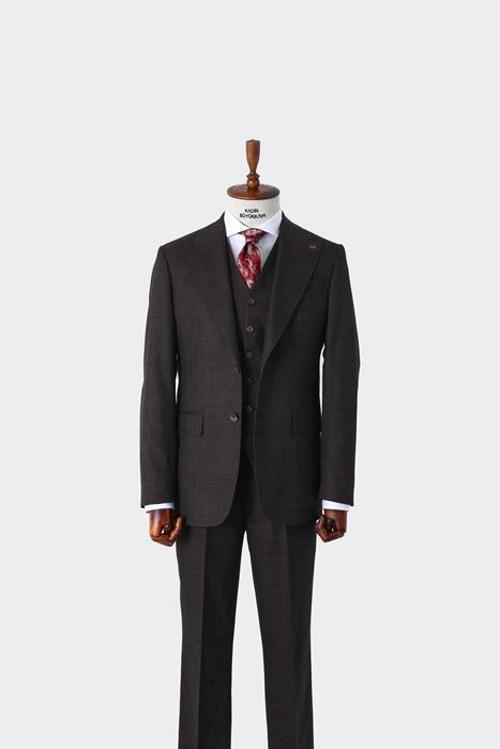 Modern Slim Fit Yelekli Takım Elbise-KAW1009S