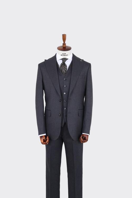 Modern Kesim Yelekli Erkek Takım Elbise - Rahat ve Şık-KAV1069W