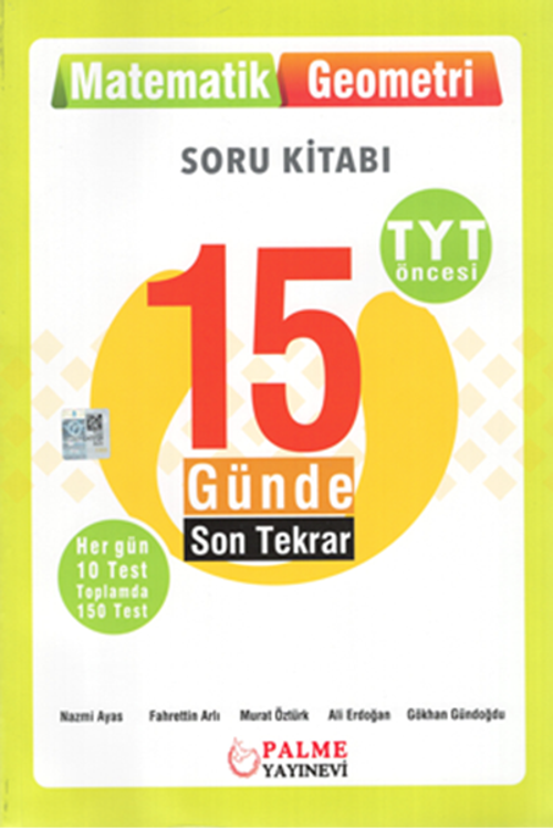 Palme Yayınevi Yks Tyt 15 Gün Son Tekrar Matematik - Geometri Kitabı