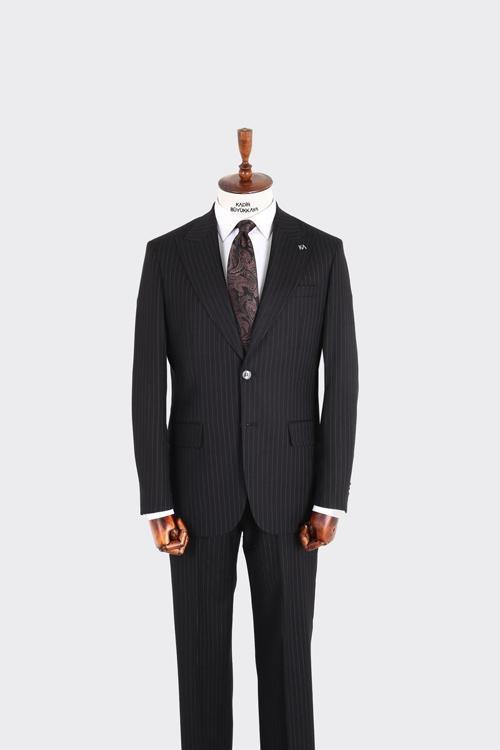 Kırlangıç Yaka İki Düğmeli Erkek Takım Elbise-KAX1314S