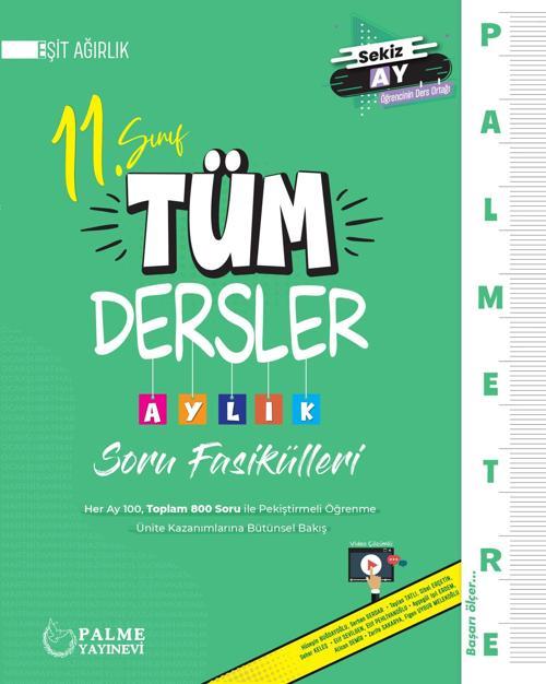 Palmetre 11. Sınıf Eşit Ağırlık Tüm Dersler Aylık Soru Fasikülleri
