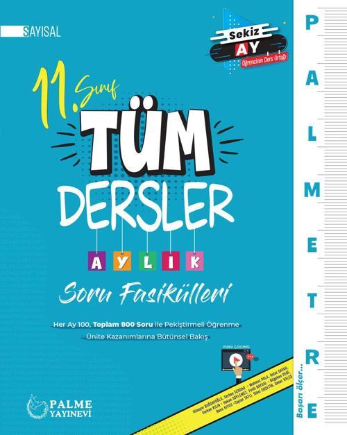 Palmetre 11. Sınıf Sayısal Tüm Dersler Aylık Soru Fasikülleri