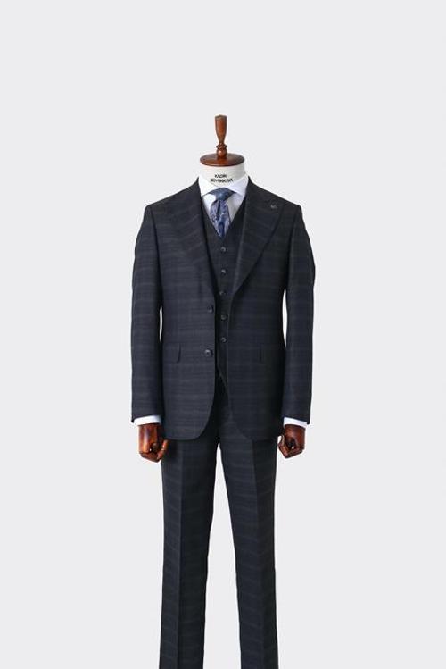 Modern Kesim Yelekli Erkek Takım Elbise - Slim Fit Şık ve Rahat-KAW1007S