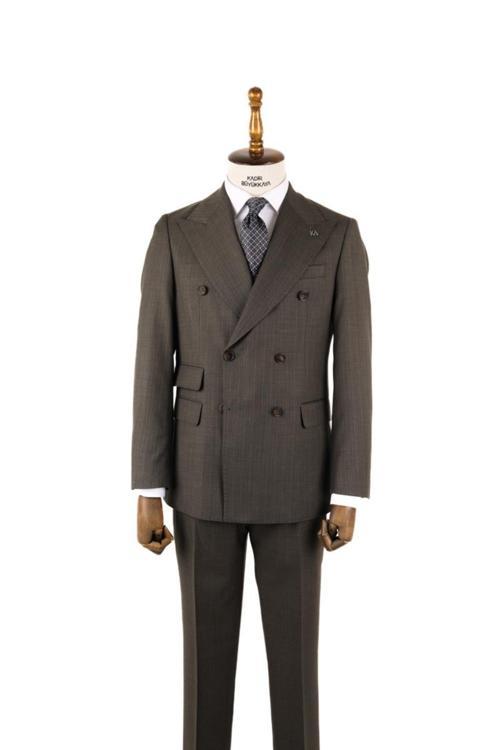 Geniş Kırlangıç Yakalı Erkek Takım Elbise-KAV1215S