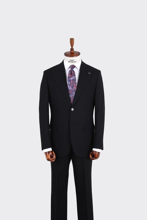 Kırlangıç Yaka İki Düğmeli Erkek Takım Elbise-KAX1356S