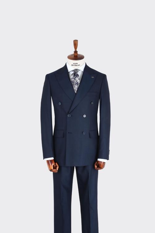 Erkek Kırlangıç Yaka Kruvaze Takım Elbise-KAX1265S