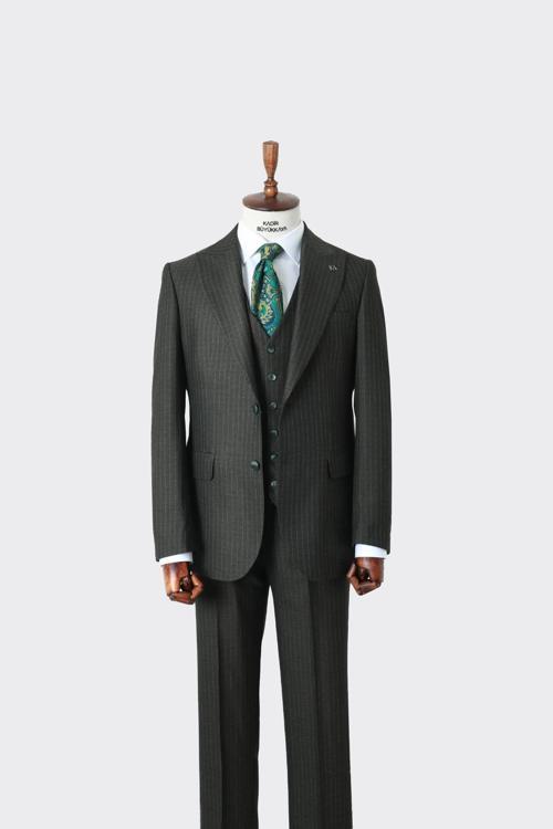 Konforlu Yelekli Erkek Takım Elbise-KAW1047S
