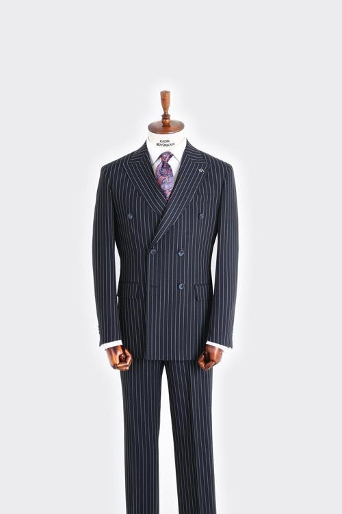 Kırlangıç Yaka Kruvaze Erkek Takım Elbise-KAX1204S
