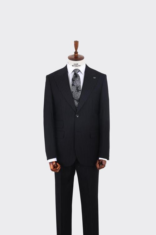 Kırlangıç Yaka İki Düğmeli Erkek Takım Elbise-KAW1341W