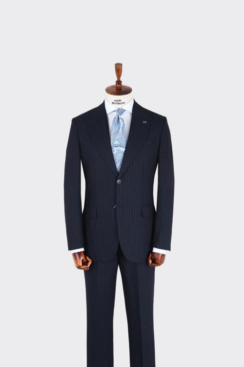 Erkek Kırlangıç Yaka İki Düğmeli  Takım Elbise-KAX1327W