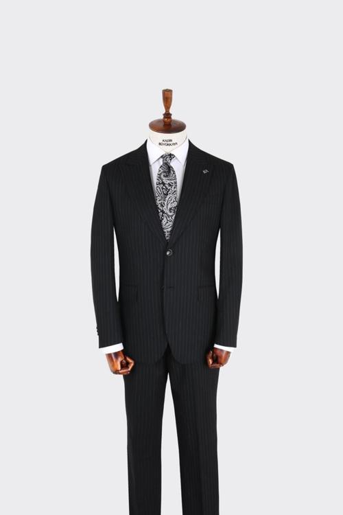 Erkek Kırlangıç Yaka İki Düğmeli  Takım Elbise-KAX1327W