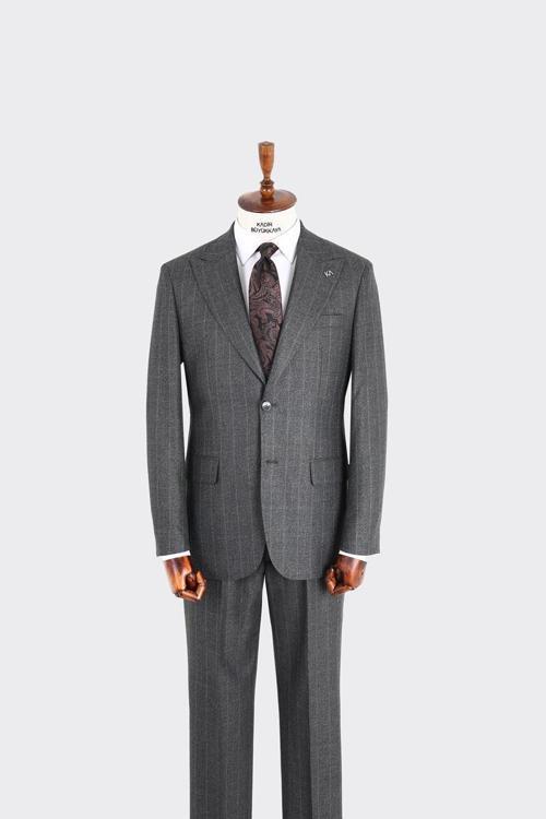 Kırlangıç Yaka İki Düğmeli Erkek Takım Elbise-KAX1310S