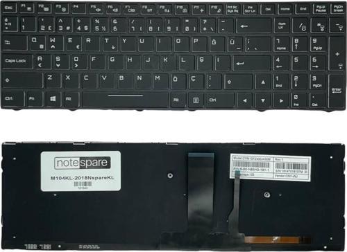 Monster Abra A7 V8.1.4 Uyumlu Işıklı Klavye Siyah TR Versiyon 1 Beyaz Aydınlatmalı