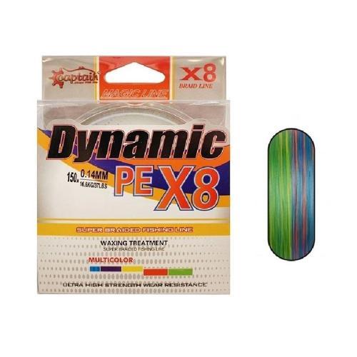 Dynamic Pe 8 Örgü İpi Misina 150Mt Multi Color 0,08Mm